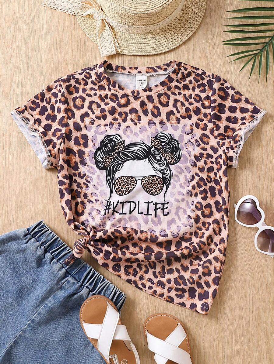 Tops con gái In hoa Báo Lá thư Giải trí - Nhiều màu - Xem 1