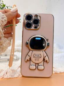 Vỏ điện thoại trang trí phi hành gia có chân đế - Hồng - Xem 3