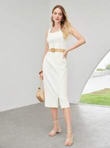MOTF PREMIUM Vestido bustier sin cinturón - Blanco - Ver 1