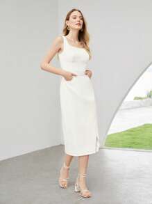 MOTF PREMIUM Vestido bustier sin cinturón - Blanco - Ver 5