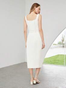 MOTF PREMIUM Vestido bustier sin cinturón - Blanco - Ver 6