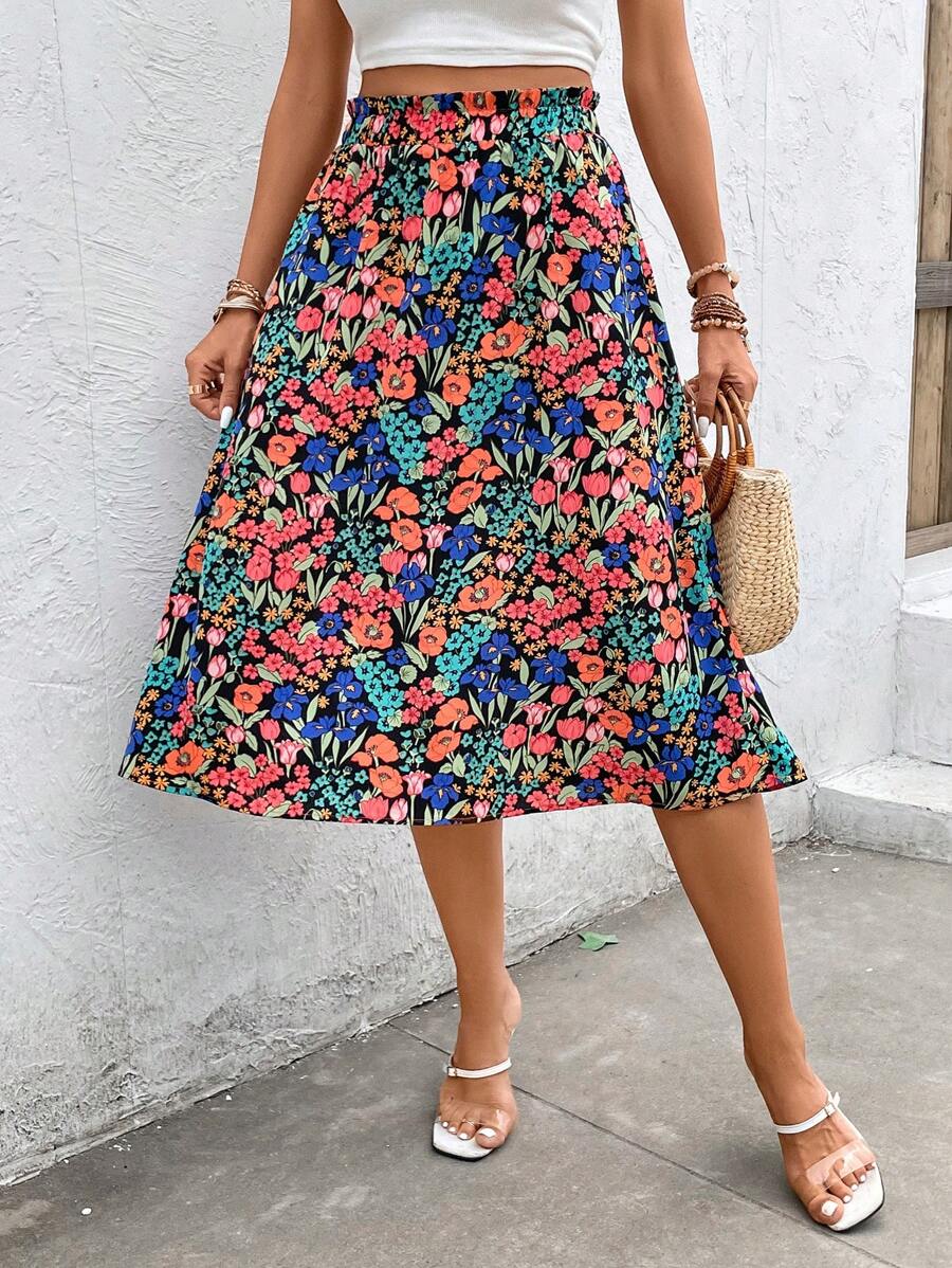 SHEIN Privé Váy nữ Hoa Tất cả trên in Boho - Nhiều màu - Xem 1