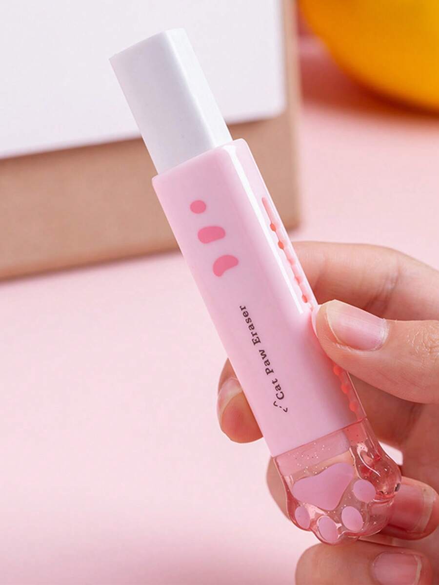 1入組爪子設計橡皮擦學生用鉛筆橡皮擦 - 粉色 - 查看 1