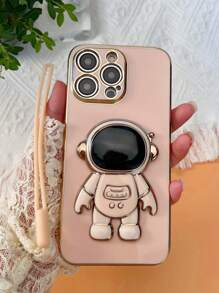 Vỏ điện thoại trang trí phi hành gia có chân đế - Hồng - Xem 4