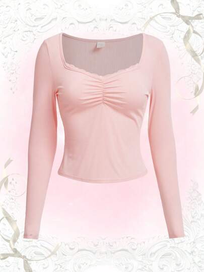 T-Shirt mit Rüschen