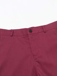 Manfinity Mode Hombres Blazer con botón & Pantalones de traje - Burdeos - Ver 7