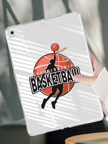 籃球印花透明保護套適用於iPad - 彩色 - 查看 2