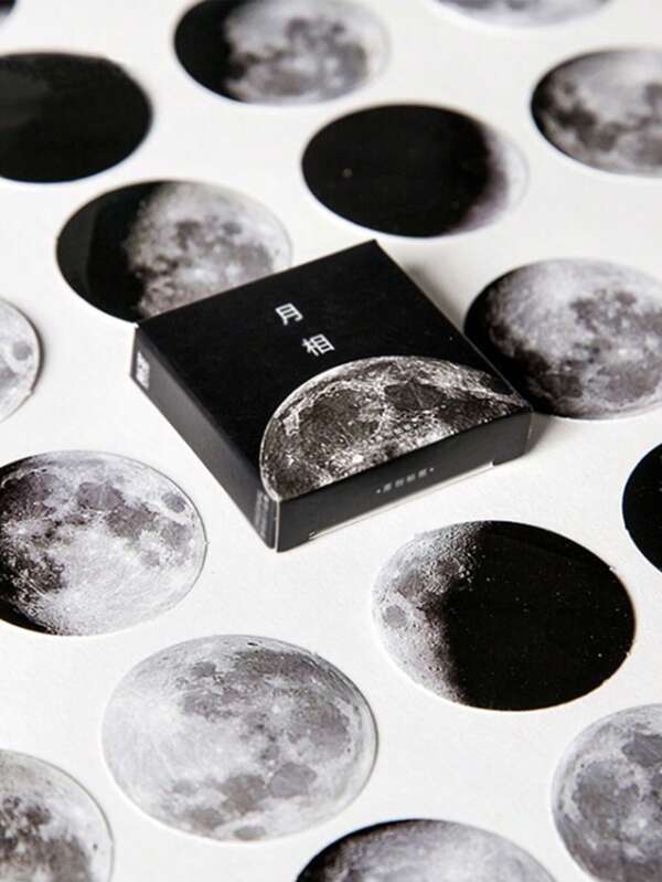 45pcs Moon Pattern Assorted Sticker, Modern Decal For Students Back To School