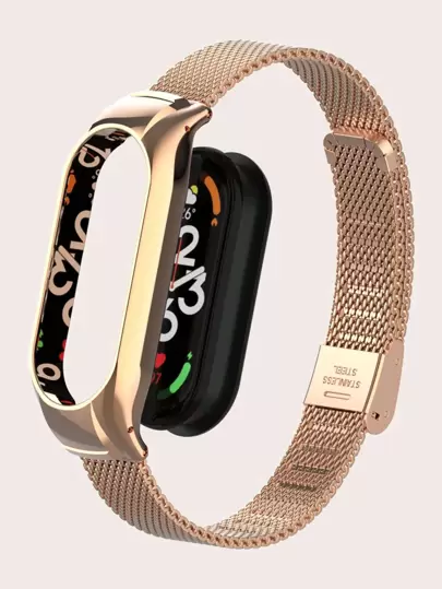 纯色可调节网状表带和表壳与小米兼容，可作为返校学生的礼物