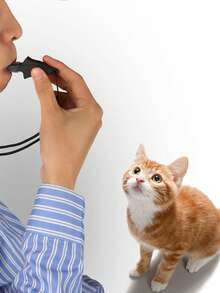 1 bộ đồ chơi huýt sáo thú cưng cho chó để huấn luyện - màu đen - Xem 2