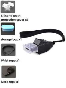 1 bộ đồ chơi huýt sáo thú cưng cho chó để huấn luyện - màu đen - Xem 4