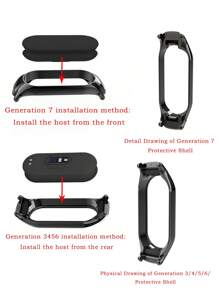 Bracelet de montre réglable en maille unie et boîtier compatibles avec Xiaomi, en cadeau pour les étudiants retournant à l'école