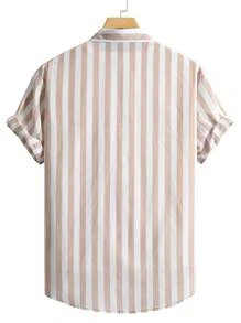 Manfinity Homme Men Cotton Striped Print Shirt Without Tee - Multicolor - View 2