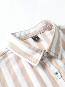 Manfinity Homme Men Cotton Striped Print Shirt Without Tee - Multicolor - View 3