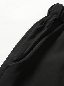 Manfinity Homme Men Hollow Out Shirt & Drawstring Waist Shorts Without Tee - Multicolor - View 5