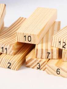 48入組木製數字模型 - 米色 - 查看 7