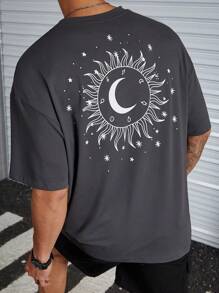 Manfinity Hypemode Áo thun & Áo lót Nam Đồ họa Giải trí - Xám - Xem 4