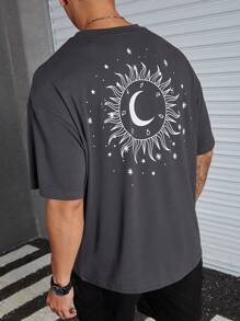 Manfinity Hypemode Áo thun & Áo lót Nam Đồ họa Giải trí - Xám - Xem 5