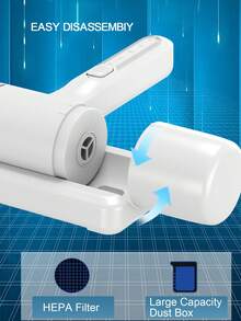 1入組ABS手持式吸塵器，用於家務現代無線吸塵器 - 白色 - 查看 6