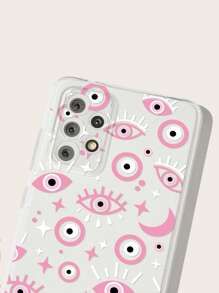 Eye Print Clear Phone Case - Multicolor - View 5
