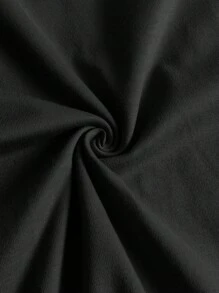 SHEIN BASICS 純色蝙蝠袖t恤 - 黑色 - 查看 6