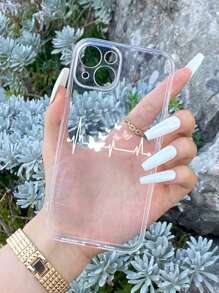 Funda de teléfono transparente con estampado de mariposa - Blanco - Ver 2