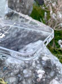 Funda de teléfono transparente con estampado de mariposa - Blanco - Ver 4