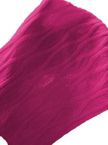 Breezaya Notched Neckline Puff Sleeve Blouse - Hot Pink - View 7