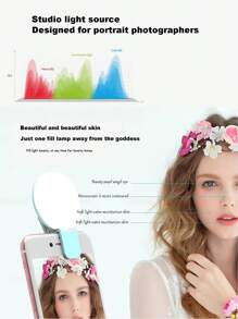 夾式圓形自拍補光燈 - 藍色 - 查看 8