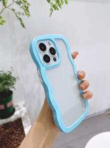 Thiết kế sóng hai trong một 3D Chống sốc, chống mồ hôi, chống vân tay, vỏ điện thoại chống mài mòn tương thích với iPhone - Màu xanh lam - Xem 3