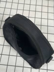 多功能小流浪漢包字母圖案帶頂部手柄單肩包斜挎包休閒包高中生大學生新生包 - 黑色 - 查看 8