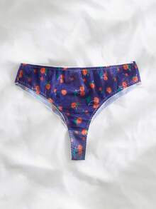 SHEIN Tanga con estampado de cereza - Morado - Ver 3