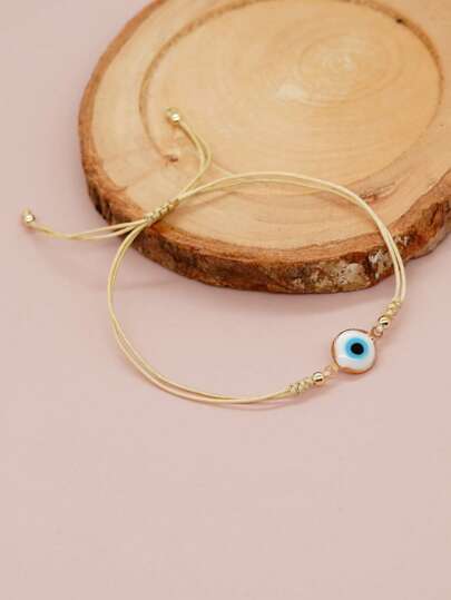 1pc Adjustable Drawstring Demon Eye Bracelet