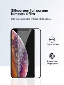 2pcs Black Edge High-Definition Anti Drop Tempered Film - Clear - View 6