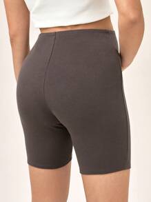 SHEIN Maternity Belly Support Cycling Shorts - Dark Grey - View 2