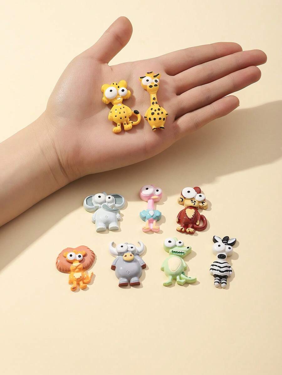 10pcs/set Fashion Polyresin Animal DIY Accessory For Women For DIY Jewelry Making - Multicolor - View 1