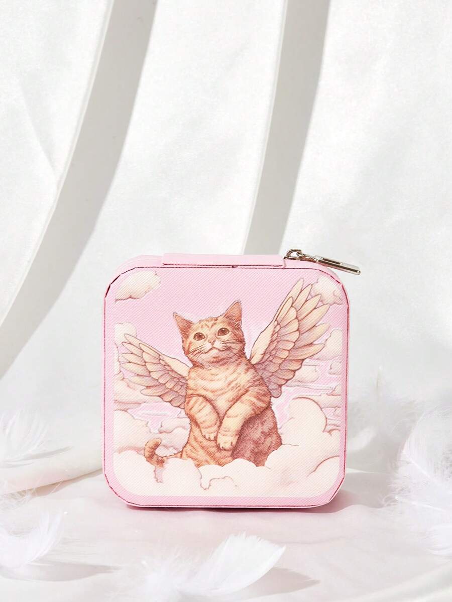 Sweetness 翅膀和貓印花首飾盒 - 彩色 - 查看 1