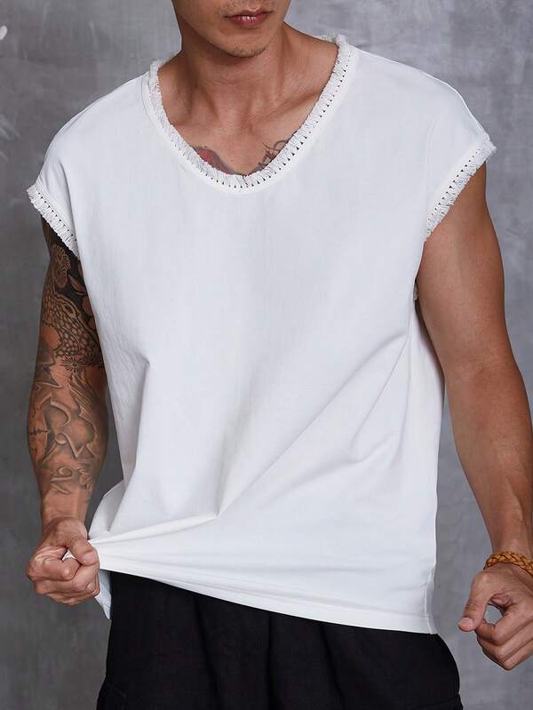 Manfinity Homme Men Tassel Trim Dolman Sleeve Tee SHEIN USA