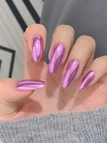 Multicolor Solid Holographic Nail Powder, 1 Box Non-Floating Nail Art Glitter Powder Decoration For Women And Girls DIY Nail Charms Nail Gems Nail Supplies - Multicolor - View 2