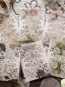 MOCARD 10 chiếc giấy hoa văn chất liệu - Đỏ - Xem 2