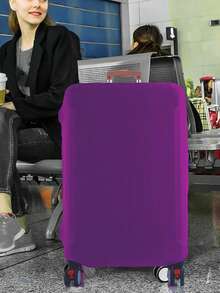 旅行行李箱保護套行李箱保護套適用於29-32英寸旅行配件拉桿箱彈性防塵保護套 - 紫色 - 查看 5