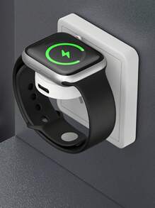 2-In-1 USB + USB-C Wireless Charger Compatible With Apple Watch, Suitable For All Apple Watch Series Suitable For Office, Dorm, And Home Nan - White - View 2