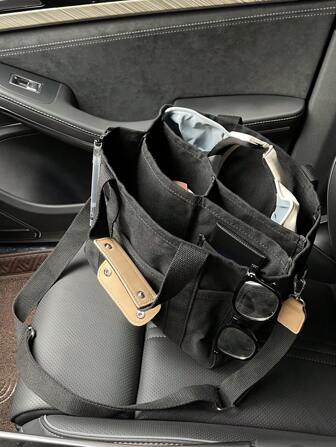 Lässige Einkaufstasche mit großem Fassungsvermögen, Doppelgriff und mehreren Taschen, für Frauen, für Teenager, Mädchen, Frauen, Studenten, Angestellte, perfekt für Schule, Hochschule, Arbeit, Geschäft, Pendeln, Schulanfang