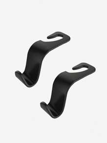 2入組素色汽車座椅背鉤 - 黑色 - 查看 3