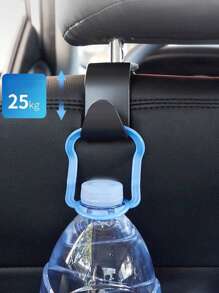 2入組素色汽車座椅背鉤 - 黑色 - 查看 5