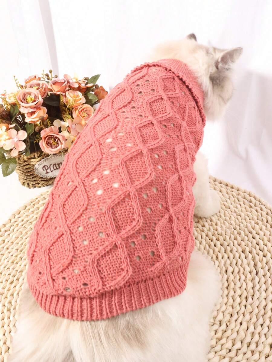 chiếc áo len trơn cho thú cưng cho chó và mèo cho mùa xuân - Màu Hồng  Dưa hấu - Xem 1