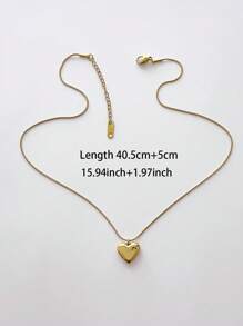 Vòng cổ trái tim quyến rũ - Vàng - Xem 5