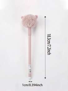 1 cái bút gel trang trí mèo hoạt hình - Hồng - Xem 4