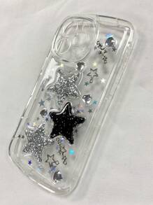 Ốp Điện Thoại Trong Suốt Lấp Lánh Tương Thích Với IPhone 11/12/13 Pro Max, Chất Liệu Tpu Mềm Mại, Chống Rơi Và Chống Trơn Trượt - Trong sáng - Xem 3