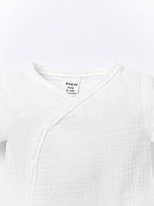 SHEIN Bé trai sơ sinh 2 Miếng Đồ họa Hoạt hình Áo liền quần chặt & 2 Miếng Mũ - Nhiều màu - Xem 5